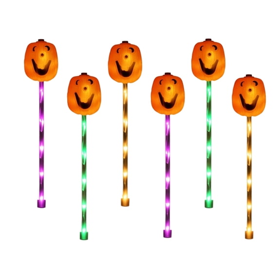 Fall Decor Pumpkin Solar Lights, Halloween Pumpkin Pathway Lights, Outdoor Garden Stake Lights, Halloween Decorations for Yard, Porch and Garden Holiday Display