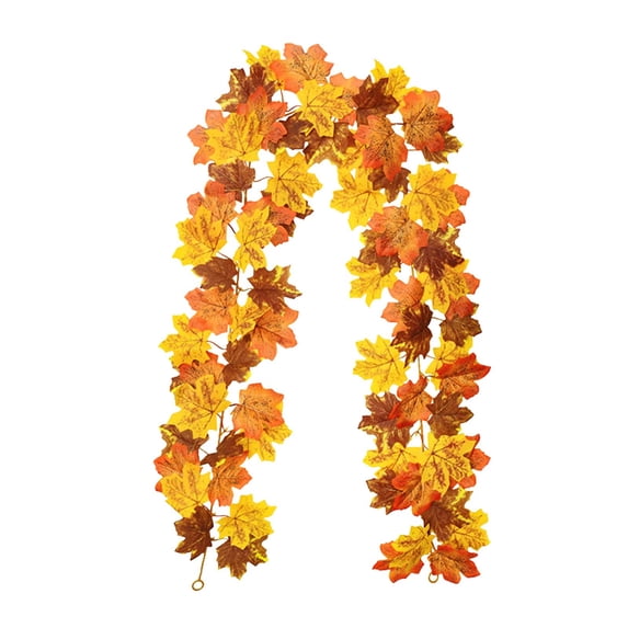 Fall Decor Suncoda Artificial Maple Leaf Vine, 69" Fall Maple Garland Fall Decorations for Home, Fake Fall Maple Shrubs for Thanksgiving Christmas Festival Garland Decoration