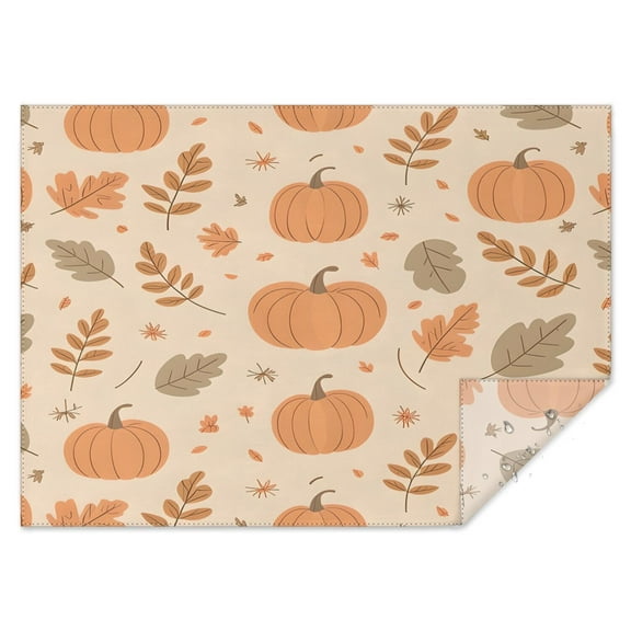Fall Decor Tablecloth 60x84 Inch Rectangle, Thanksgiving Autumn Leaves Pattern Table Cover - Stain Resistant Fabric for Everyday Use & Special Occasions