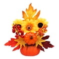 thumbnail image 1 of Fall Decor for Thanksgiving Autumn Home Table Fireplace Decorations,Fall Flowers Arrangement Potted Orange Fall Leaves and Berries,for Harvest Farmhouse Indoor Holiday Party Decorations, 1 of 5