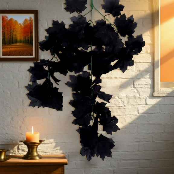 Fall Decor Thanksgiving Decoration Artificial Leaves Vines Outdoor Autumn Outdoor Decor Artificial Fall Maple Leaves Hanging Plants For Autumn Harvest Festival Fake Plants Indoor