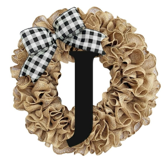 Fall Decor Unique Last Name Year Round Front Door Wreath With Bow Welcome Sign Garland Creative 26 Letter Farmhouse Wreath For Front Door Spring All Seasons Outside Hanger Decor Gift