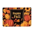 thumbnail image 1 of Fall Decor Welcome Door Mat, Autumn Floor Mat Orange Maple Leaves Pumpkins Rug Non-Slip Indoor Outdoor Entrance Mat for Home Kitchen Bathroom, 1 of 5