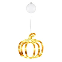 Fall Decor Window Lights with Timer - Thanksgiving LED Lights Featuring Acorn, Maple Leaves & Pumpkin Designs, Battery Operated with Suction Cups for Home Autumn Decorations