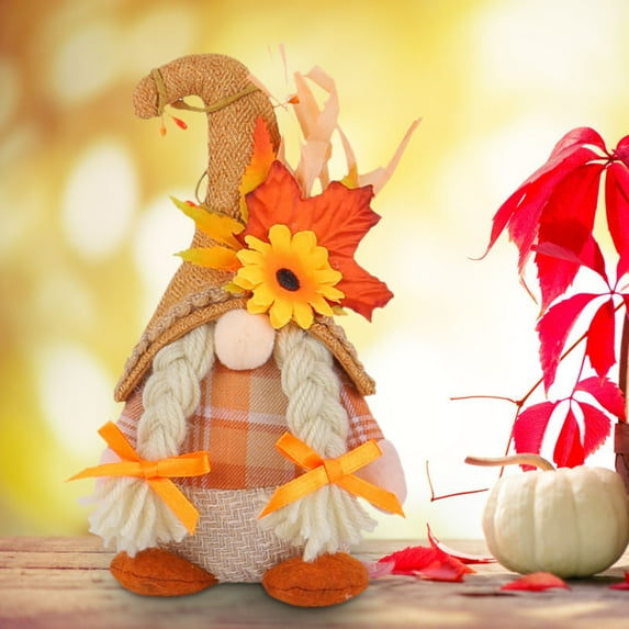Fall Decor Wzzjkit Gnomes Plush Thanksgiving Decorations, Handmade Harvesting Season Sunflower Faceless Old Man Doll Gnome Fall Decorations for Home Thanksgiving Gifts, Fall Gnomes