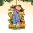 thumbnail image 1 of Fall Decoration Harvest Scarecrow - Scarecrow Ornament Handmade Gift for Autumn Adornment - Wooden Ornament by Susan Winget 8471211-SW, 1 of 7
