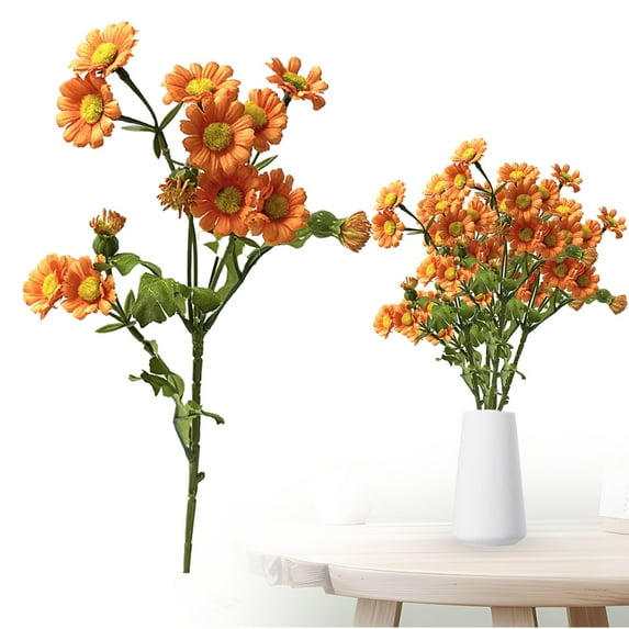 Fall Decorations Fall Flowers Artificial Plants Indoor Faux Mums for Outdoor Planters Fall Artificial Flowers Artificial Mums Flowers for Decoration Fall Decor Faux Mums B/20.5in