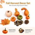 thumbnail image 1 of Fall Decorations Fall Pumpkins Set with Pinecones Acorns Maple Leaves Artificial Harvest Centerpieces for Thanksgiving Home Table Mantel Decor,B, 1 of 4