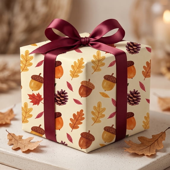 Fall Decorations Gifts Wrapping Paper,27.56x19.69 Inch Pumpkins Maple Leaf Themed Decor Packaging Material,Perfect for Fall Party Gifts Making & Home Craft