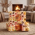thumbnail image 1 of Fall Decorations Gifts Wrapping Paper,27.56x19.69 Inch Pumpkins Maple Leaf Themed Decor Packaging Material,Perfect for Fall Party Gifts Making & Home Craft, 1 of 7