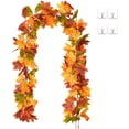 thumbnail image 1 of Fall Decorations For Home 2 Pack Maple Leaves Fall Garland - 6ft/Strand Artificial Fall Foliage Garland Colorful Autumn Decoration for Home Wedding Party Thanksgiving, 1 of 8