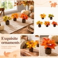 thumbnail image 1 of Fall Decorations for Home with 6-Inch Artificial Maple Leaf Potted Plant, Fall Table Centerpiece for Autumn Harvest Ambiance, Thanksgiving Table Decor Housewarming Gift, 1 Count, 1 of 6