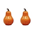thumbnail image 1 of Fall Decorations for Home,Battery Operated Led Pumpkin Light,Light Up Plastic Pumpkin for Halloween Fall Decor,Thanksgiving Rustic Decor,Small Lighted Pumpkin Decoration, Halloween Decorations,A 2PCS, 1 of 6