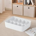 thumbnail image 1 of Fall Decorations New White Plastic Storage Bins for Pantry Organization with Four Handles, White, 1 of 6
