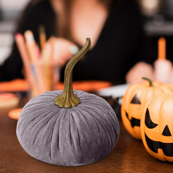 Fall Decorations Skegnu Halloween Velvet Pumpkin With Real Fabric Plush Foam For Fall Halloween Wedding Thanksgiving 7cm Thanksgiving Decorations Outdoor/Indoor Gifts on Clearance