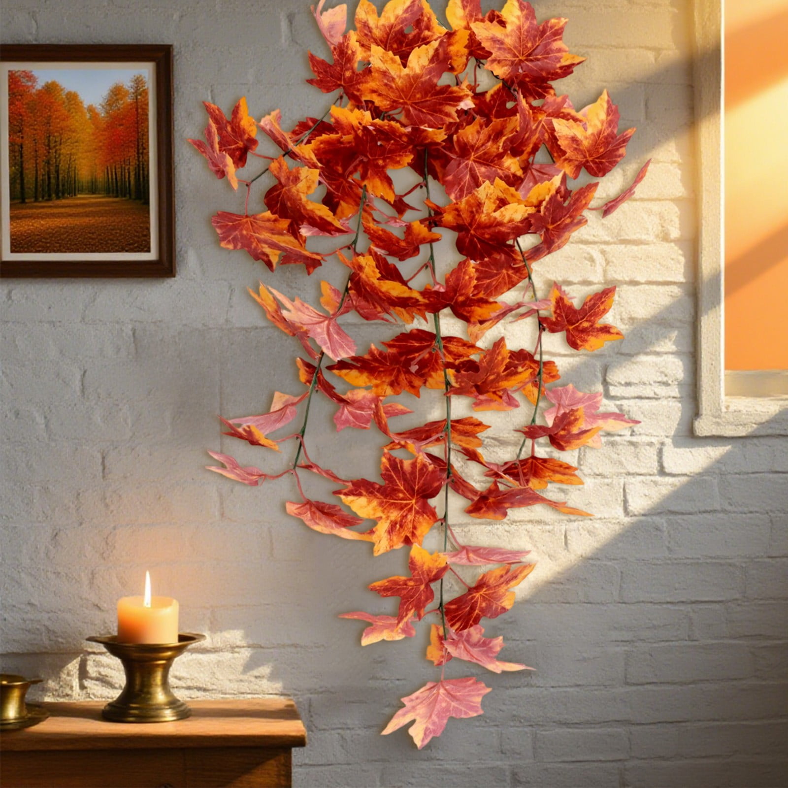 Fall Decorations for Home Artificial Leaf Rattan Hanging Indoor Home ...
