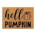 thumbnail image 1 of Fall Decorative Door Mat Orange Hello Pumpkin Doormat Funny Text Decor Indoor mat, Thanksgiving Holiday Creative Seasonal Burlap Welcome FloorSwitch Mat for Outdoor, 1 of 7