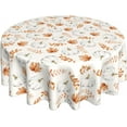 thumbnail image 1 of Fall Decorative Round Tablecloths 60 Inches Autumn Thanksgiving Pumpkin Leaf Round Table Cloth Fall Decor Washable Reusable Circle Table Cover for Home Kitchen Dining Room Party Outdoor Patio, 1 of 6