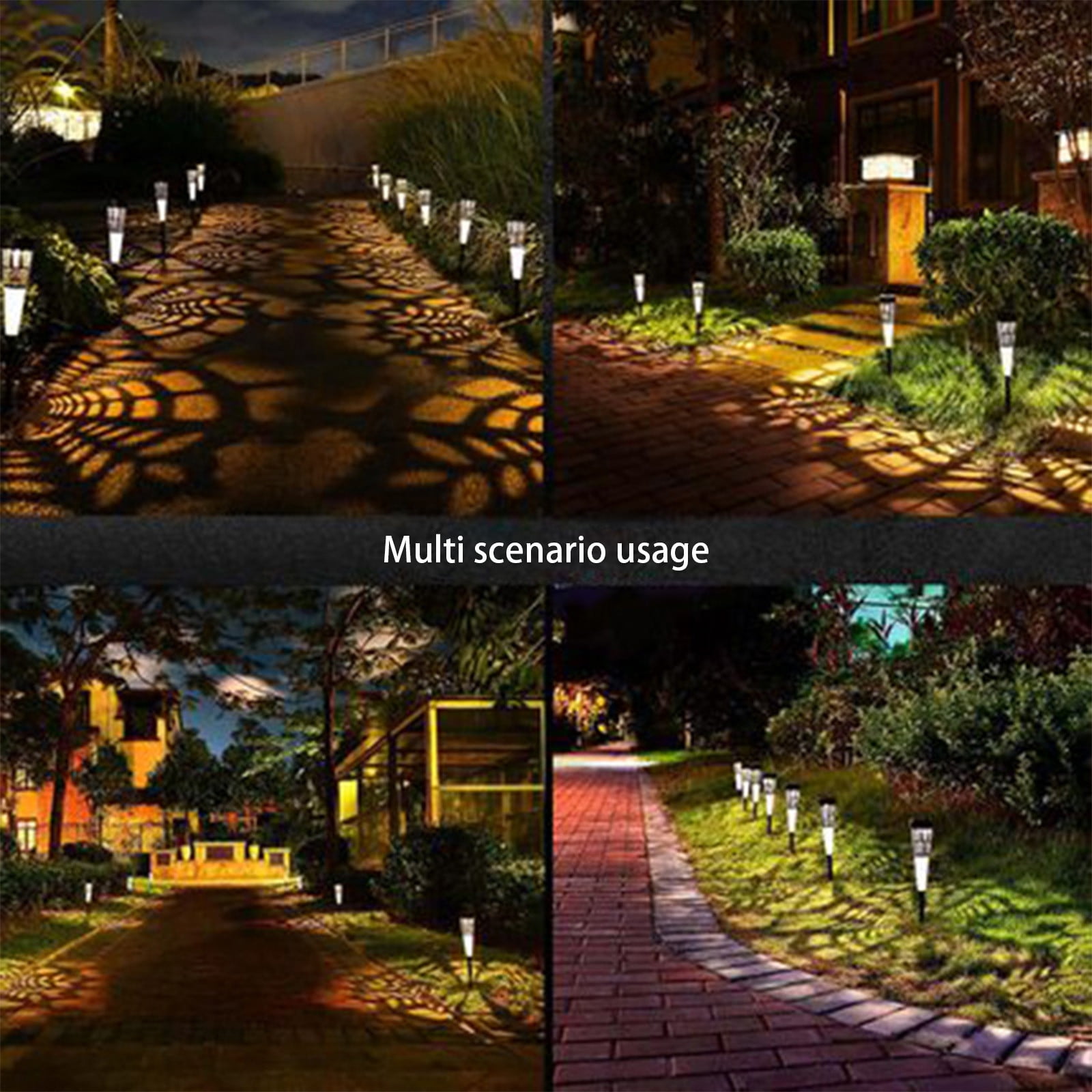 Fall Dector Bright Solar Outdoor Lights 6 Pack, Flashing Color Changing