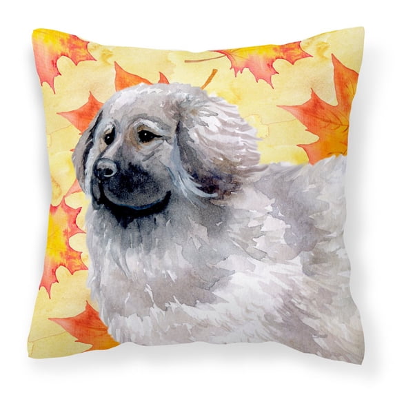 Fall Design with Dog Fabric Decorative Pillow