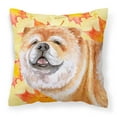 thumbnail image 1 of Fall Design with Dog Fabric Decorative Pillow, 1 of 4