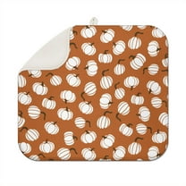 Fall Dish Drying Mat 16x18 Inch, Ultra Absorbent Microfiber Dish Rack Pad Drainer Mat for Kitchen Counter, Coffee Bar, Thanksgiving Autumn Harvest Decor.