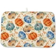 thumbnail image 1 of Fall Dish Drying Mat 18x24 Inch Burnt Orange Blue Green Pumpkin Leaves Drying Mat Autumn Harvest Thanksgiving Holiday Absorbent Dish Drying Pad Dish Rack Drainer Mats for Kitchen Dining Counter, 1 of 7