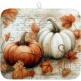 thumbnail image 1 of Fall Dish Drying Mat for Kitchen Counter Autumn Thanksgiving Orange White Pumpkin Drying Mats 16x18 Inch Vintage Maple Leaf Holiday Draining Pad Microfiber Absorbent Dish Drainer Rack Mat, 1 of 7