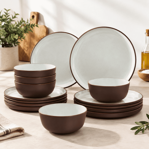 Fall Dishes Dinnerware Sets 12-piece Modern Plates And Set