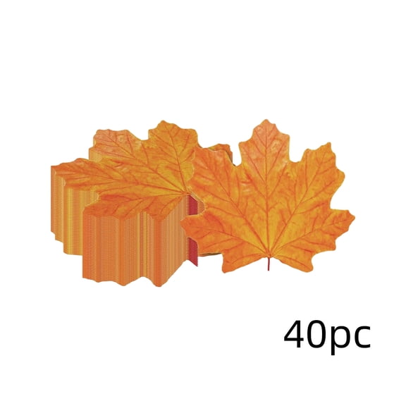 Fall Disposable Tableware Set, Thanksgiving Pumpkin Maple Leaf Dinner Party Supplies Paper Plates Cups Napkin for Autumn Holiday Table Decor 40 Papers