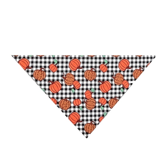 Fall Dog Bandana – Triangle Scarf for Small Medium Large Dogs, Soft Cotton Pet Bib for Autumn Thanksgiving, Dog Kerchief for Daily Wear Black