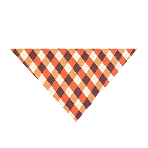 Fall Dog Bandana – Triangle Scarf for Small Medium Large Dogs, Soft Cotton Pet Bib for Autumn Thanksgiving, Dog Kerchief for Daily Wear Orange