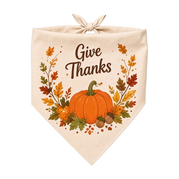 Fall Dog Bandanas, Thanksgiving Pet Bibs, 16''x24'' Pumpkin Maple Leaves Triangle Scarf, Washable Pet Kerchief Costume Accessories Grooming Supplies