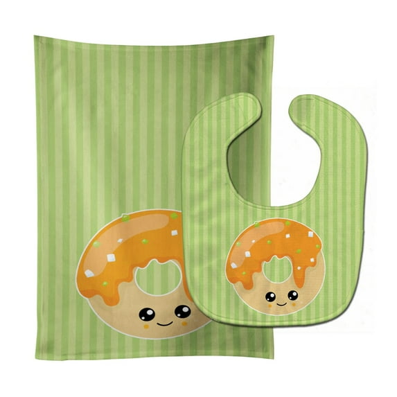 Fall Doghnut Baby Bib and Burp Cloth