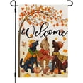 thumbnail image 1 of Fall Dogs Garden Flag 12x18 Inch Double Sided for Outside Welcome Maple Leaves Small Burlap Seasonal Autumn Yard Decoration, 1 of 6