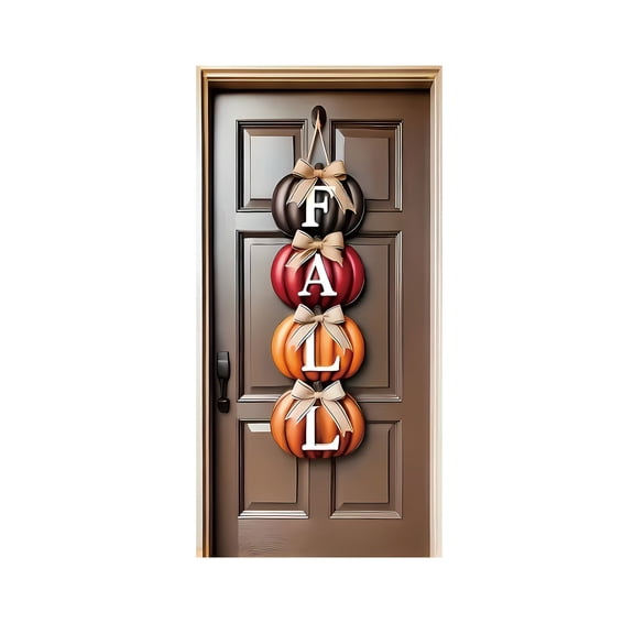 Fall Door Cover 35x70 Inch Thanksgiving Front Door Decoration with Letter Autumn Harvest Party Door Banner for Front Door Outdoor Indoor Decor Porch Welcome Hanging Backdrop
