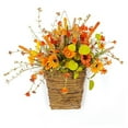 thumbnail image 1 of Fall Door Hanger Basket Wreath - Artificial Autumn Decor with Maple Basket, 1 of 7