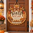 Fall Door Hanger, Pumpkin Pie Bakery Welcome Sign for Seasonal Hosts ...