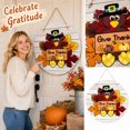 thumbnail image 1 of Fall Door Hanger with Colorful Cardstock and Turkey Feathers, Thanksgiving Decorations for Fall Party Decor, Wall Hanging Decor for Home, 1 Piece, 1 of 5