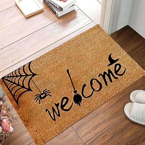 Fall Door Mat, Halloween Pumpkin Outdoor Rug for Front Door, Thanksgiving Autumn Halloween Home Decor Doormat for Outside Entrance Decoration,Non Slip Autumn Derections 16x24 Inch,BA