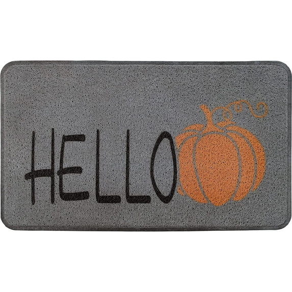 Fall Door Mat Hello Pumpkin Doormat Indoor Outdoor Carpet Welcome Front Doormat for Entry Halloween Door Mat Thanksgiving Outdoor Decor