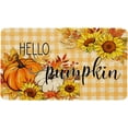 thumbnail image 1 of Fall Door Mat Hello Pumpkin Mat 30 X 17 Inch Buffalo Plaid Doormat Indoor Outdoor Entrance Floor Mat Non Slip Autumn Decor Rubber Welcome Mats, 1 of 1