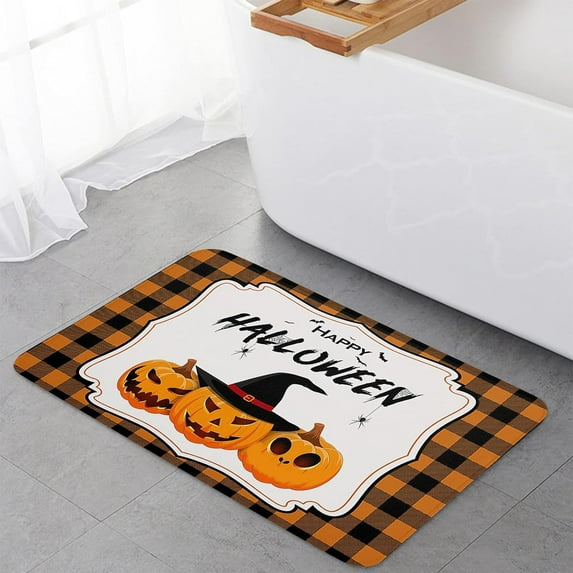 Fall Door Mat Outdoor for Front Door, Fall Decorations for Home Welcome Doormat Non-Slip Washable Happy Halloween Doormat Entrance Rug for Indoor Outdoor Decor 20 x 31.5 Inch