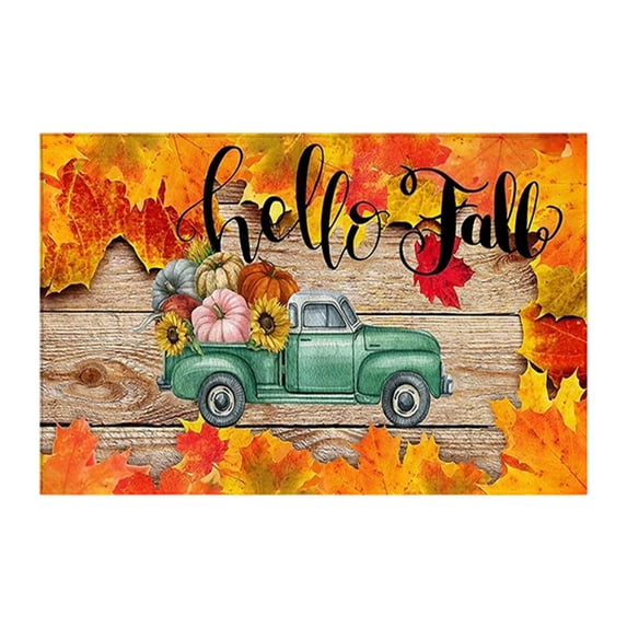 Fall Door Mat Outdoor for Front Door,Fall Decorations for Home Welcome Doormat Non Slip Washable Thanksgiving Pumpkin Hello Doormat Entrance Rug for Indoor Outdoor