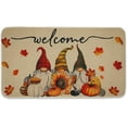 thumbnail image 1 of Fall Door Mat Pumpkin Gnome Welcome Door Mat, Maple Sunflower Non Slip Fall Welcome Mat Indoor Outdoor Autumn Harvest Door Mat Thanksgiving Decoration 30"*17", 1 of 6