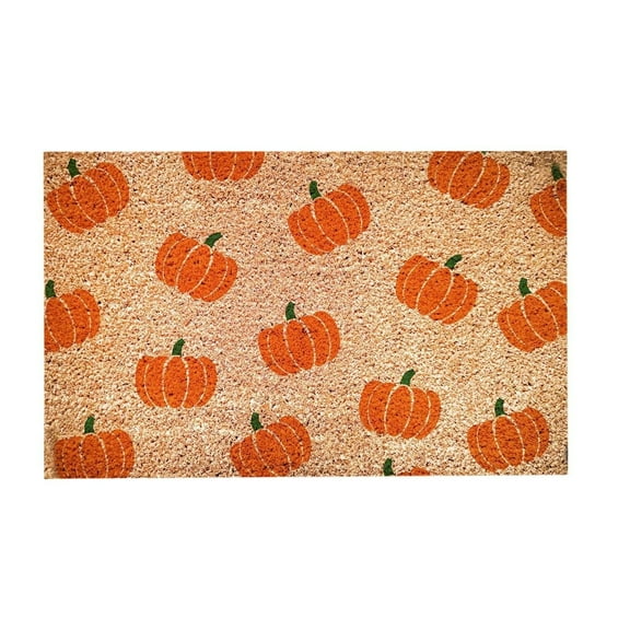 Fall Door Mat，Pumpkin Welcome Doormats Natural Coir Mats Non Front Door Rugs For Thanksgiving Decorative Entrance Porch Outdoors