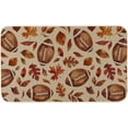 thumbnail image 1 of Fall Doormat Football with Maple Leaves 17 x 30 Inch, Seasonal Autumn Harvest Thanksgiving Decorative Doormat Welcome Floor Mat for Indoor Outdoor, 1 of 6