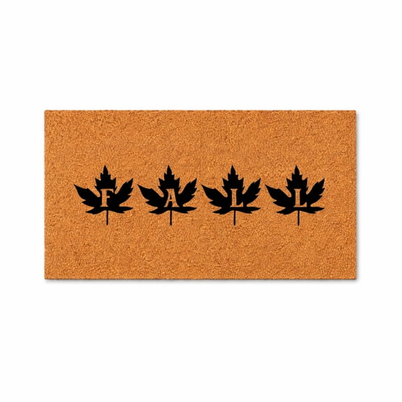 Fall Doormat, Maple Leaf Welcome Mat, Autumn Front Door Decor, Fall Season Entryway Rug, New Home Gift 1346 (24x48 inches) 1346