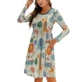 thumbnail image 1 of Fall Dresses for Women 2024, Jungle Animals Womens Fall Dresses Long Sleeve Casual Tie Waist Clothes, Womens Fall Fashion 2024 Midi  Dresses Outfits with Pocket, 1 of 6