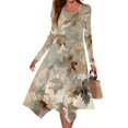 Fall Dresses for Women 2024 Trendy Boho Floral Dresses Long Sleeve